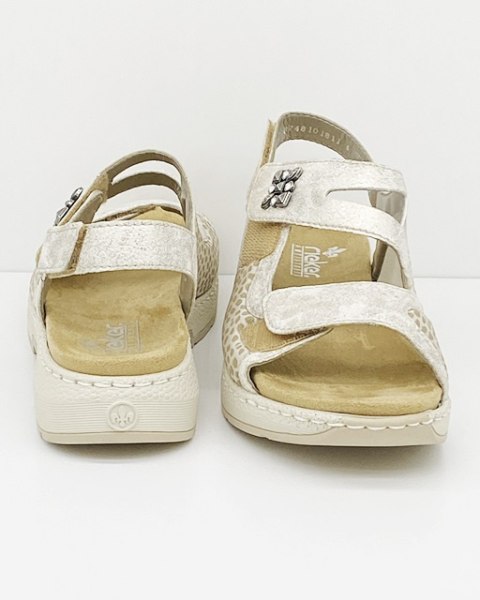 Rieker V8166-60 damskie sandały ze streczem, haluksy, tęgość H-J