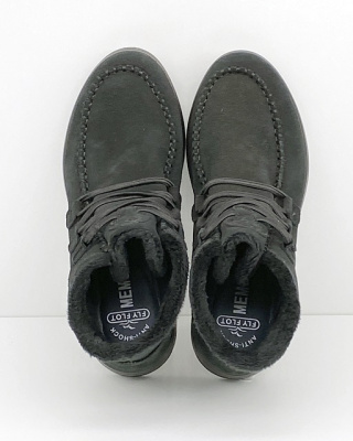 Skórzane botki damskie Fly Flot 45U76 czarne, tęgość H-J