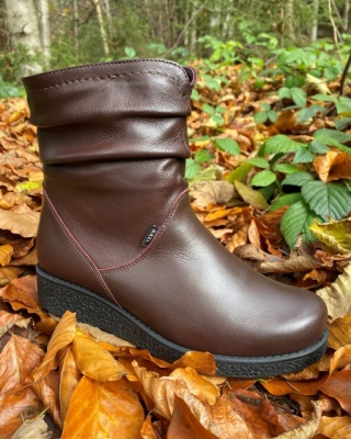 Szerokie botki damskie Axel Comfort 4092 średni brąz, poszerzona tęgość H