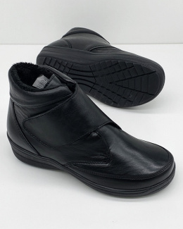Szerokie buty damskie jesienno-zimowe Comfortabel 990223-01 czarne, tęgość H-J-K