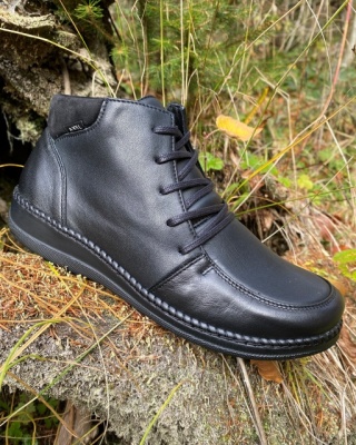 Szerokie obuwie damskie Axel 1787 czarne, strecz, regulacja tęgości H-J-K