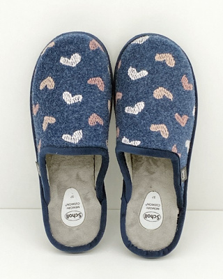 Wygodne kapcie Scholl LAUREN F30903 1871 niebieskie, tęgość G