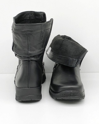 Kozaki Axel 4484 czarne, skórzane z szeroką cholewką , poszerzaona tęgość H+