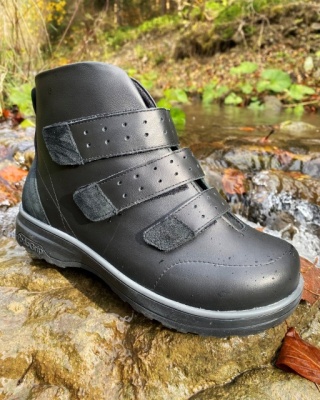 Podowell Artik czarne, zimowe buty ortopedyczne na opuchnięte stopy, tęgość M-N-W