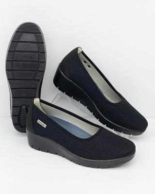 Baleriny Fly Flot 18X152X czarne, tęgość K