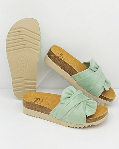 Buty Scholl klapki Princy F31326 zielone, klapki maskujące haluksy, tęgość G średnia