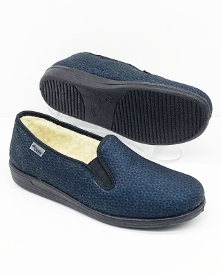 Ciepłe bambosze Dr Orto 013M319 granat, tęgość J - średnia +