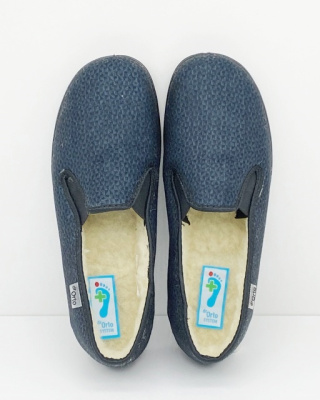 Ciepłe bambosze Dr Orto 013M319 granat, tęgość J - średnia +