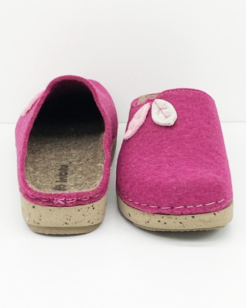 damskie kapcie z filcu