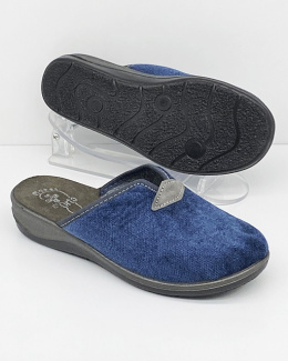 Pantofle damskie domowe Dr Orto 135D003 niebieskie, tęgość H - średnia