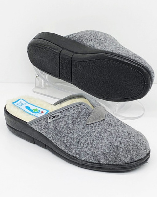 Pantofle damskie domowe Dr Orto 937D634 szare, tęgość H