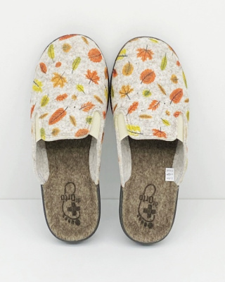 Pantofle domowe damskie Dr Orto Befado 136D002 pomarańczowe, tęgość H