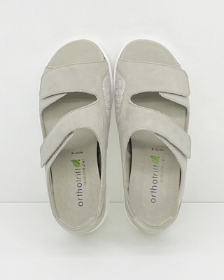 Waldlaufer 870M80 210 070 M-Wiola, szare szerokie sandały damskie, tęgość M-N