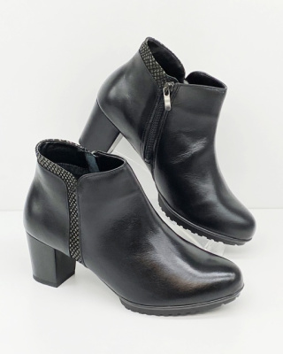 Skórzane botki damskie Alpina SANA 7I39-A, tęgość G