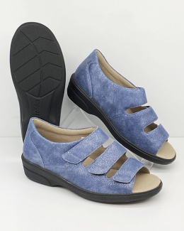 Szerokie sandały damskie z zakryta piętą Solidus Therapo Damen 47009, tęgość M-W