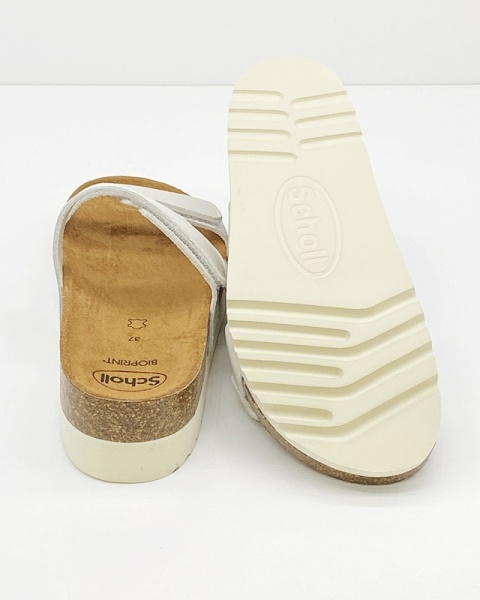 Lusaka białe klapki Scholl