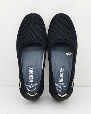 Baleriny Fly Flot 18X152X czarne, tęgość K