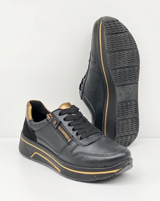 Sneakersy damskie ARA 12-27540 Sapporo 3.0 czarne, tęgość H