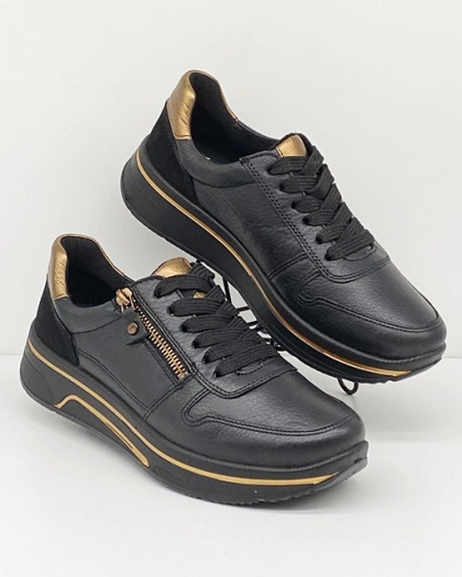 Sneakersy damskie ARA 12-27540 Sapporo 3.0 czarne, tęgość H