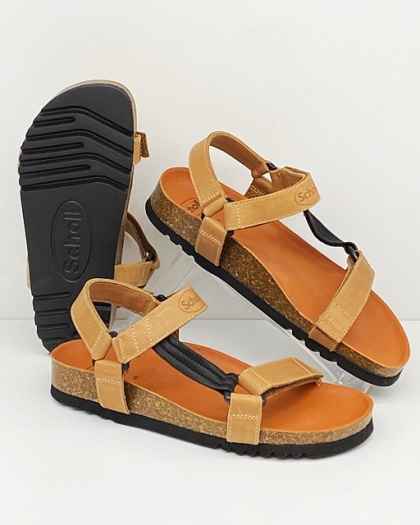 Scholl Heaven sandały brązowe MF23009, regulacja E-F-G (stopy normalne i wąskie)