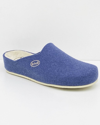 Papcie filcowe Scholl Laye High niebieskie, MF31710 1007, tęgość F