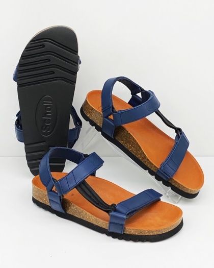 Scholl Heaven granatowe MF23009 1007 sandały ortopedyczne, regulacja E-F-G, wąskie