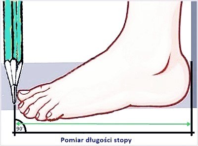 pomiar długości stopy