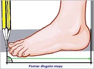 pomiar długości stopy